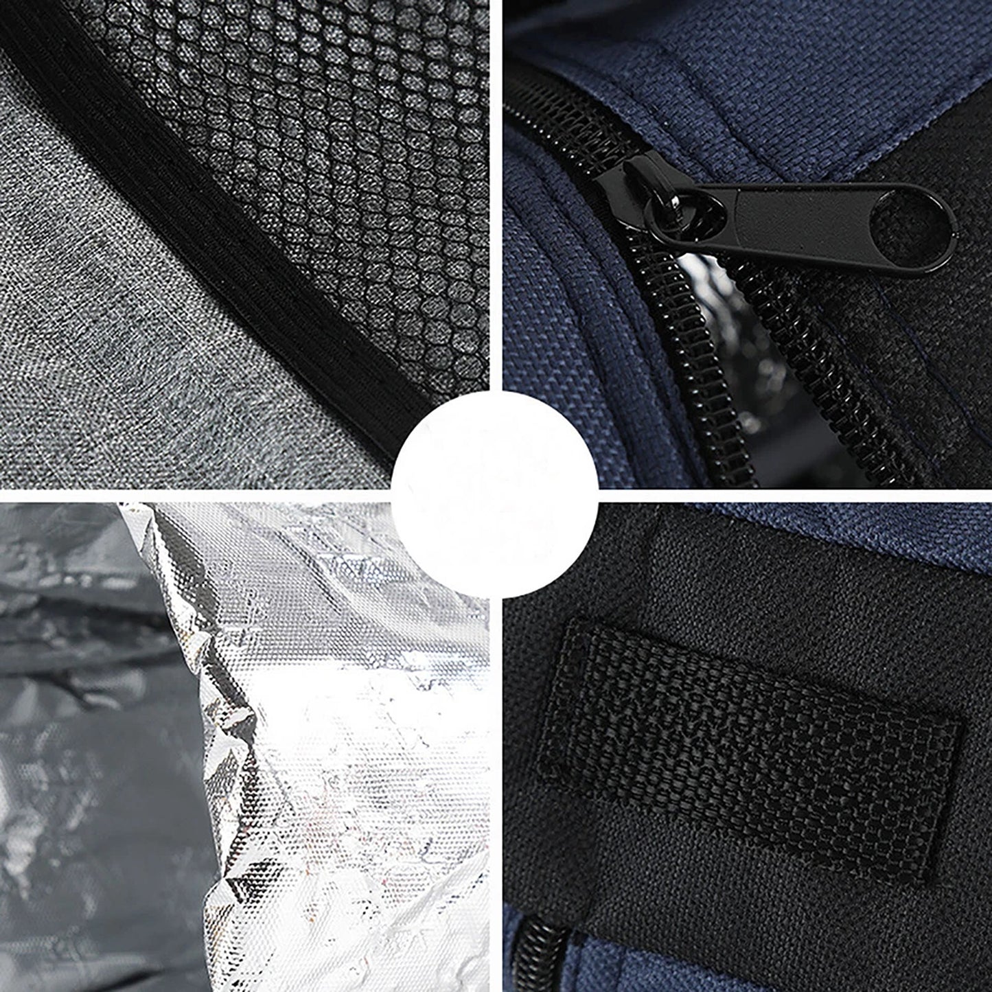 Navy Portable Wine Tote with Thermal Insulation