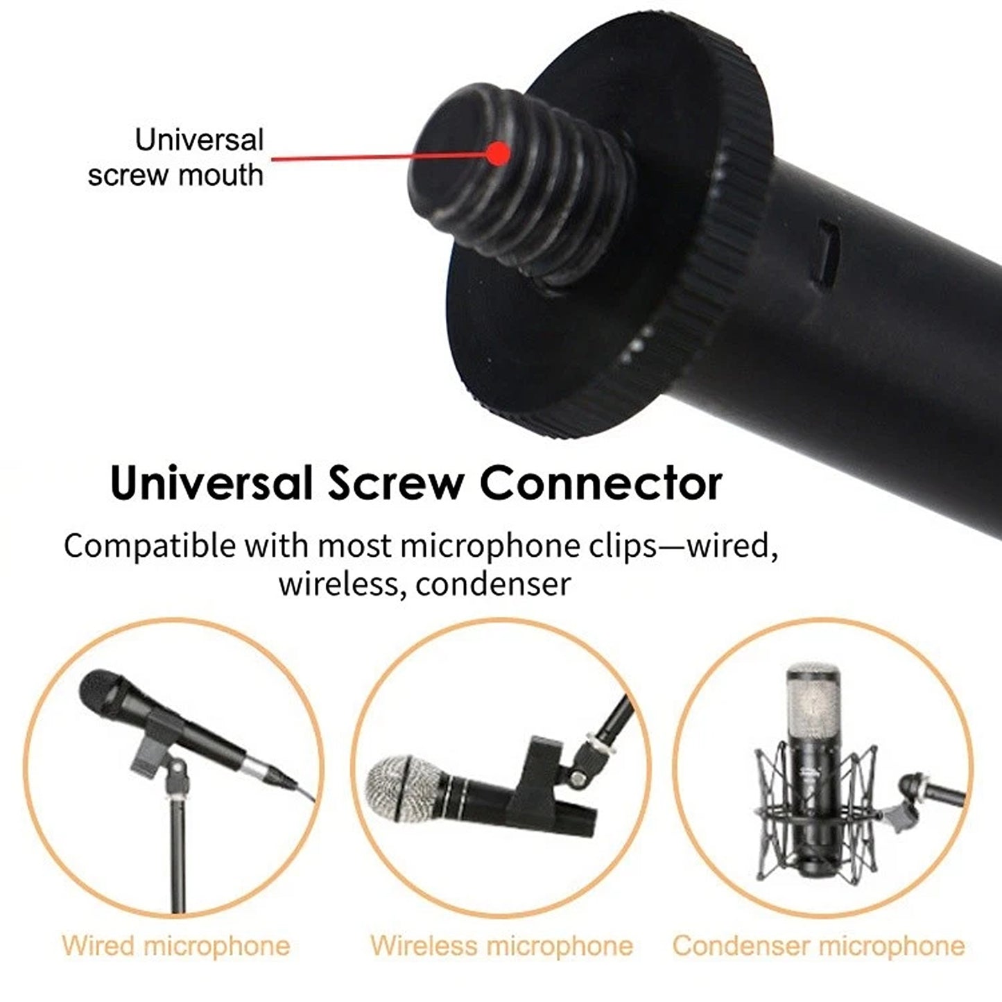 Adjustable Telescopic Boom Microphone Stand with Tripod