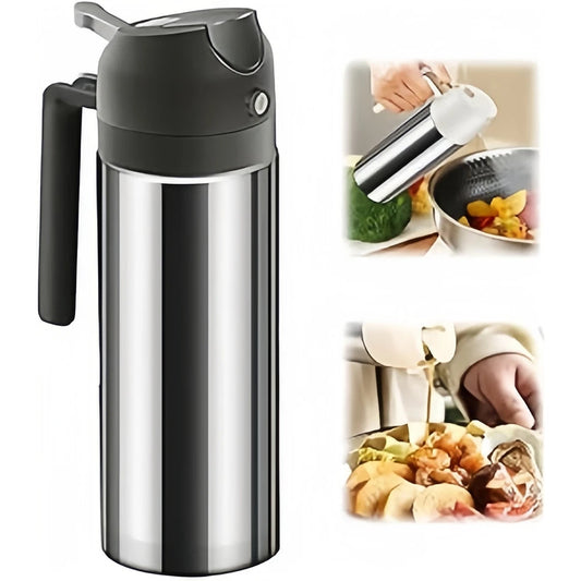360ML Stainless Steel Cooking Oil Spray Bottle and Dispenser