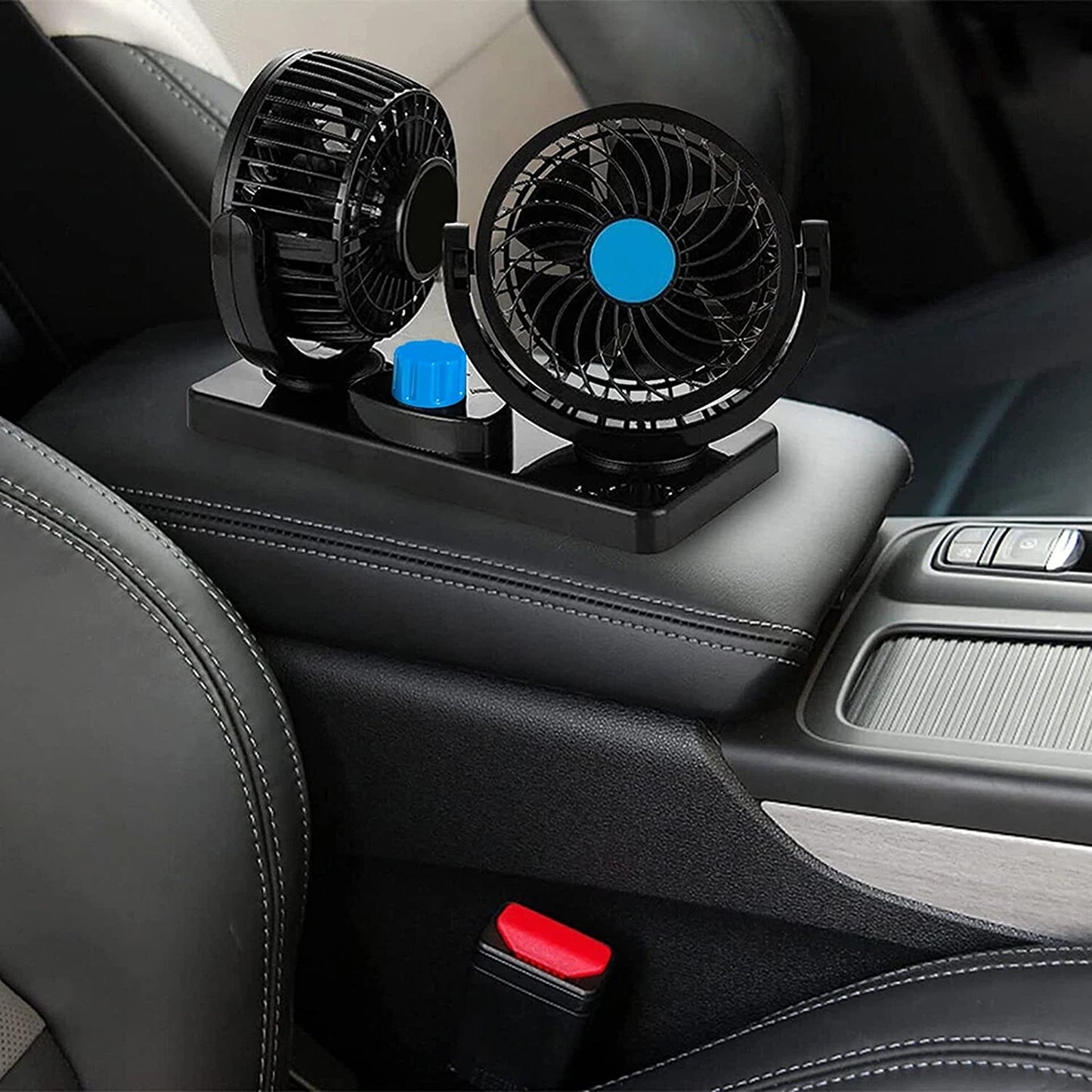 Mini 12V Car Air Cooler Dual Head Fan For Car Truck Van