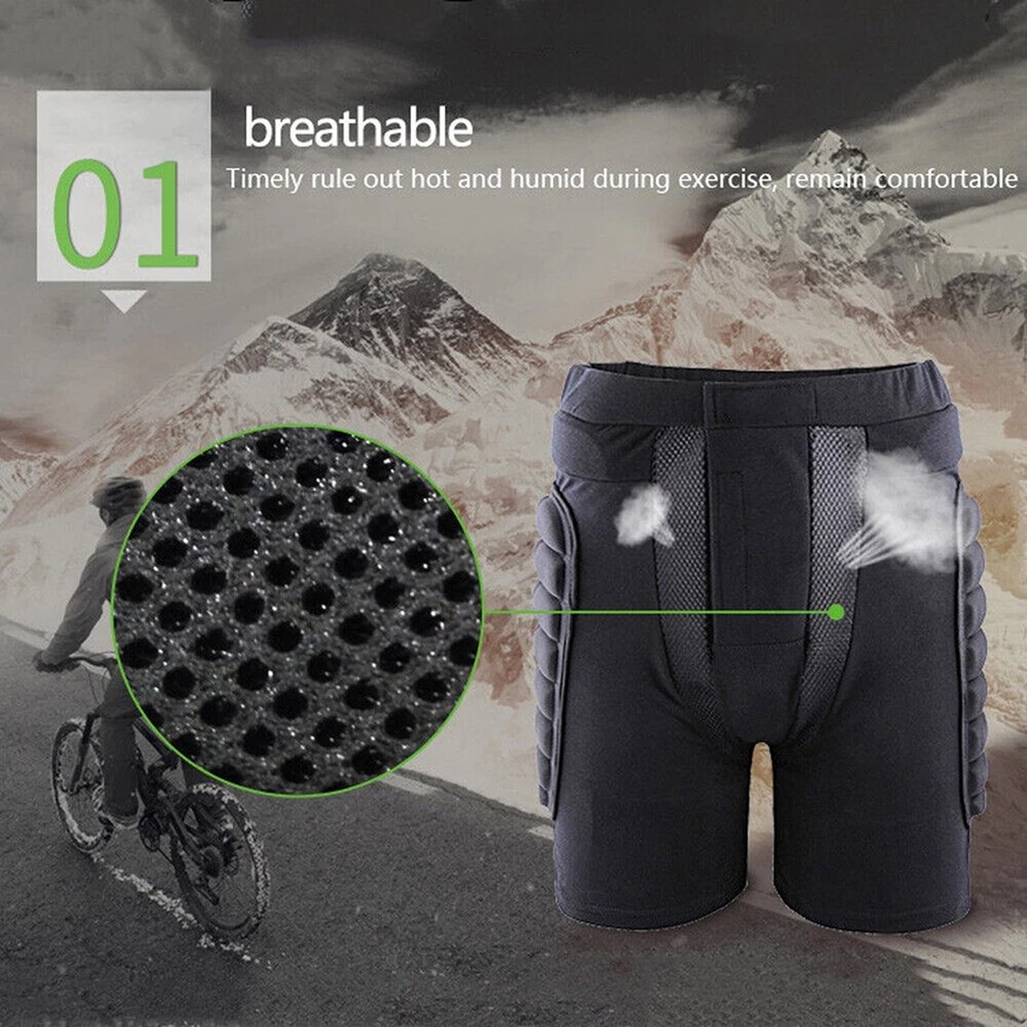 Padded Protective Shorts for Skiing Skateboarding and Snowboarding