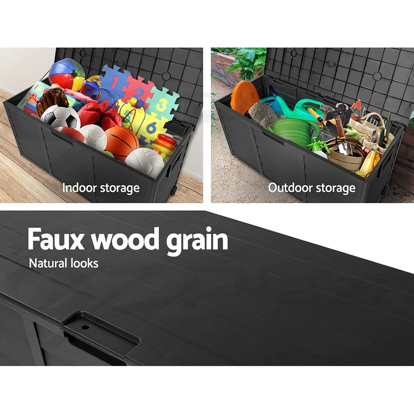 290L Garden Storage Box for Tools Toys and Accessories