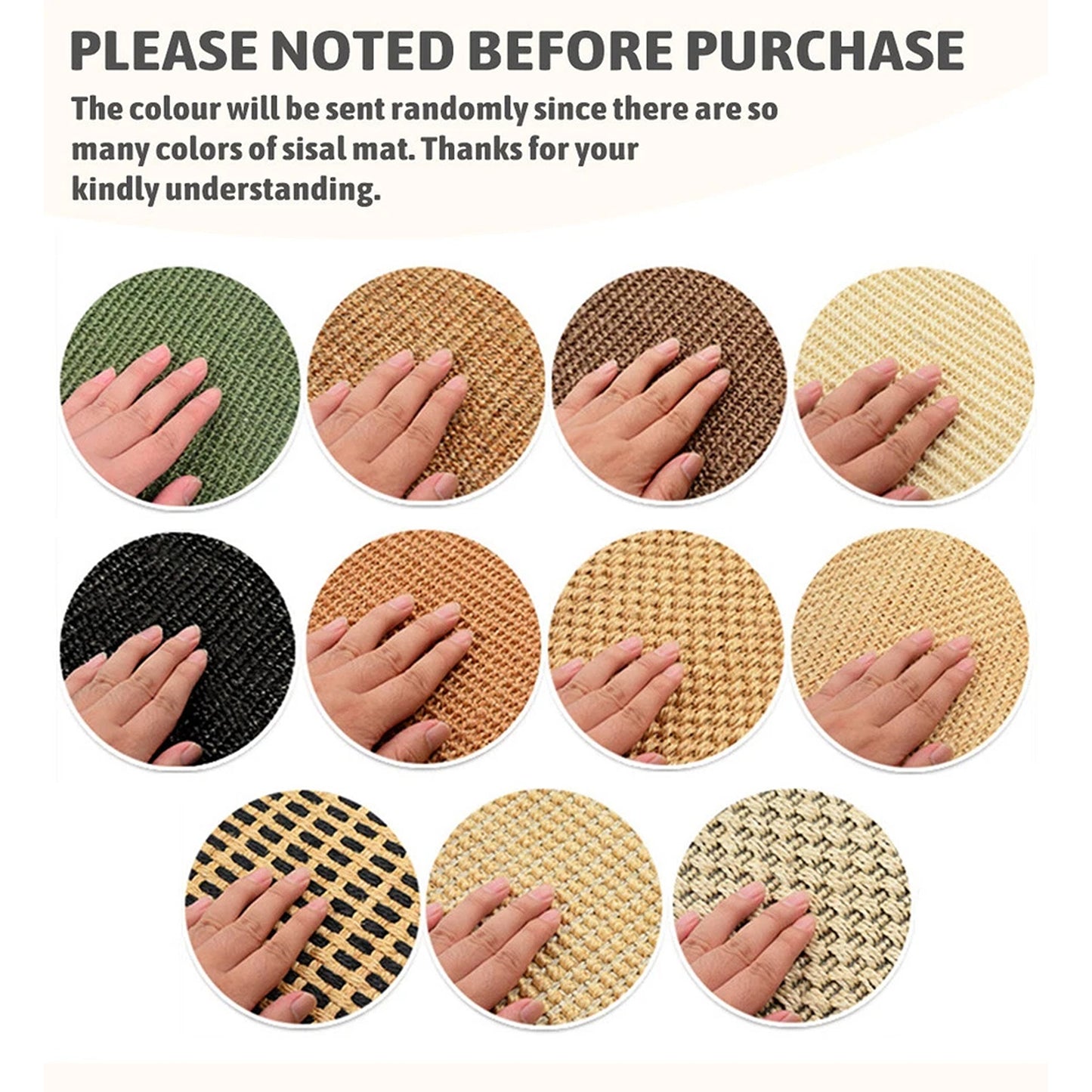 Natural Sisal Cat Scratcher Mat for Sofa Protection