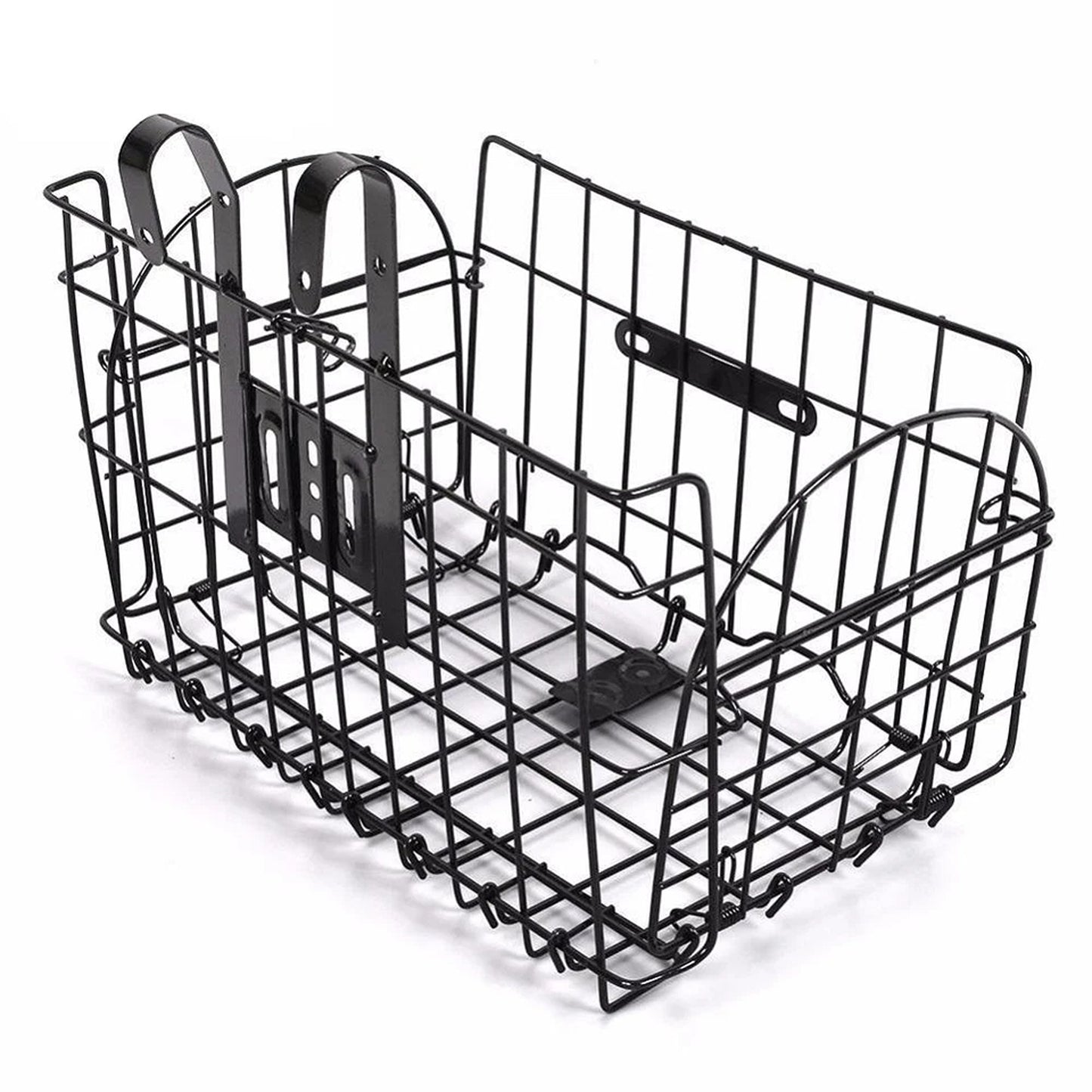 Foldable Bike Basket Portable Collapsible Bicycle Storage Basket Black