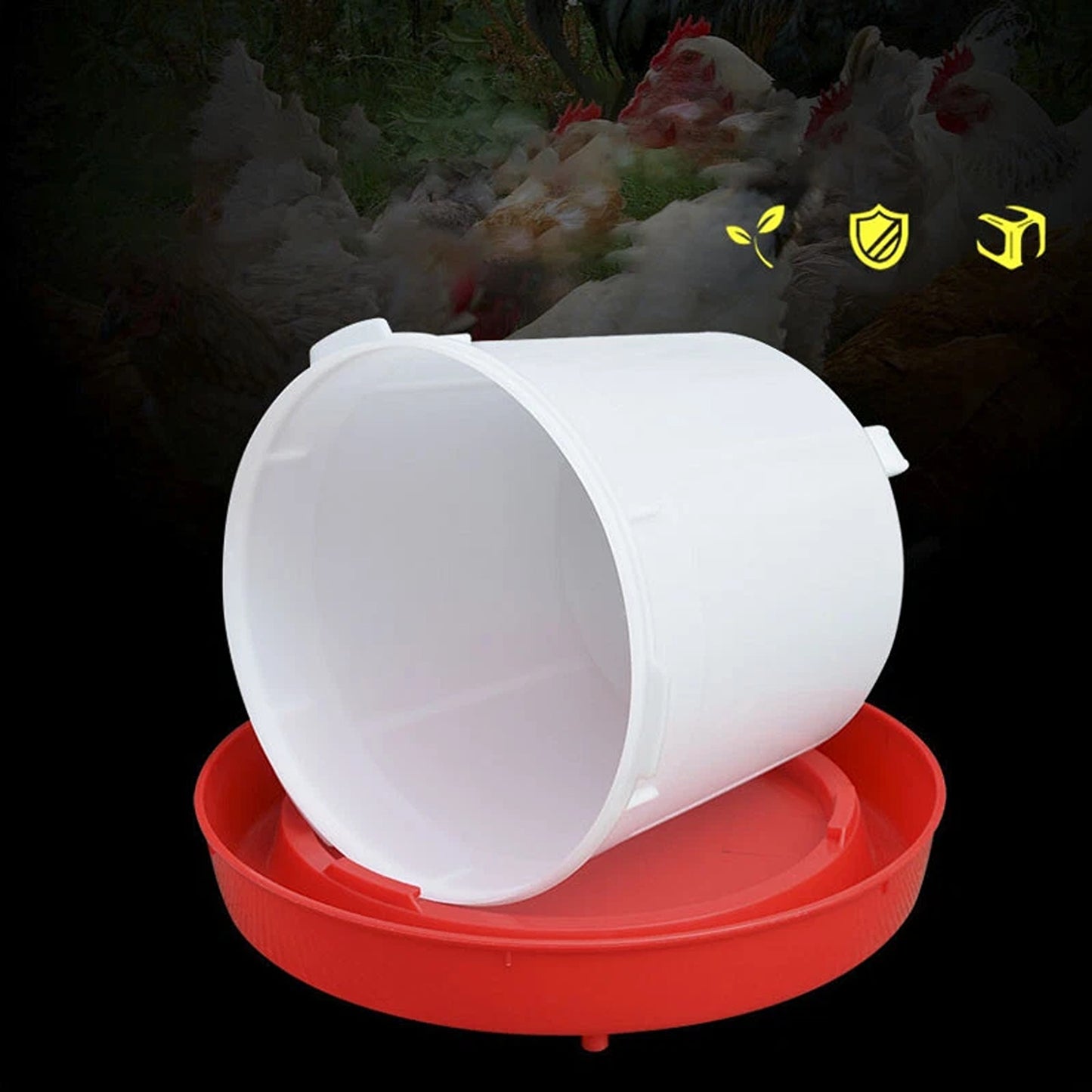 Automatic Chicken Feeder and Waterer Set for Poultry