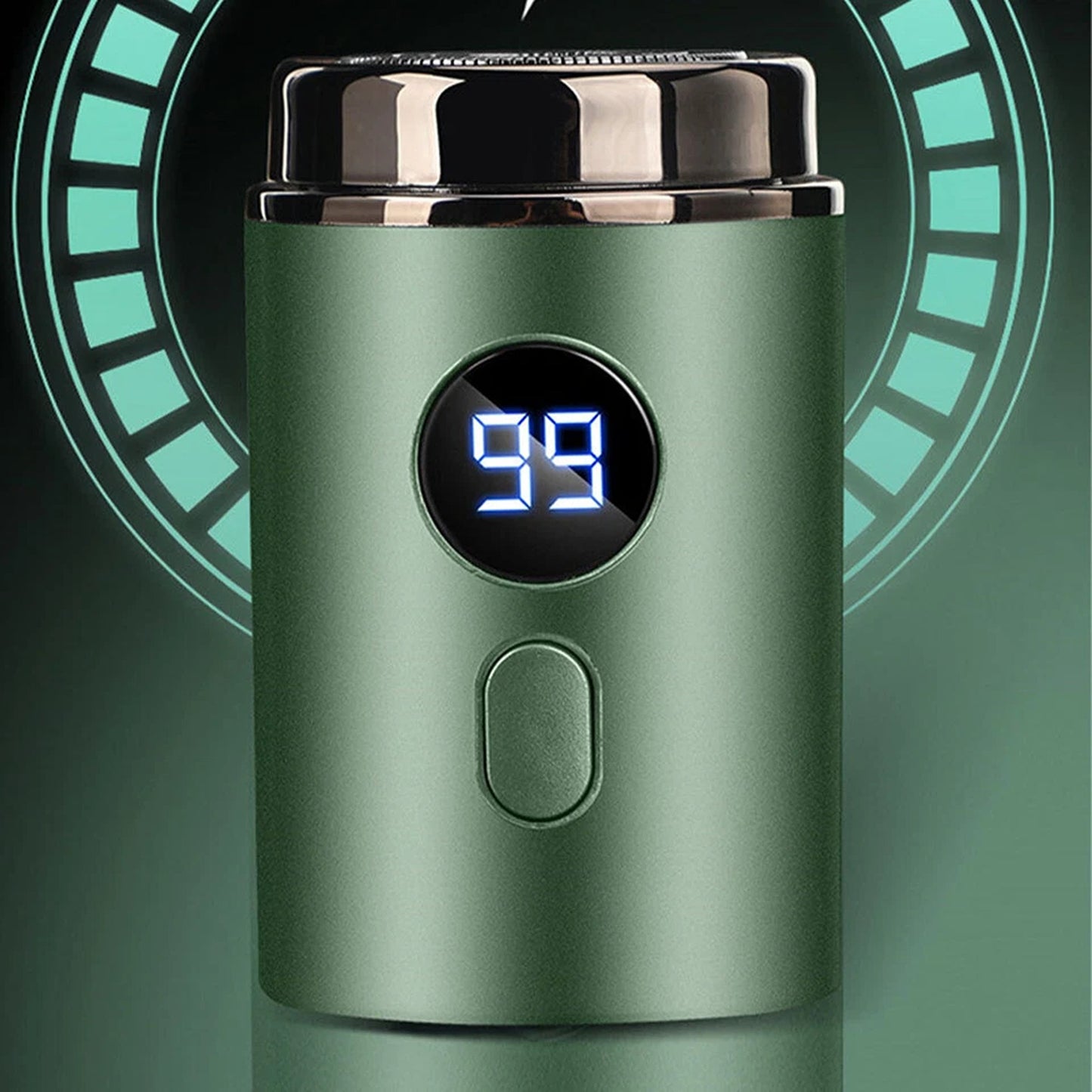 Green Mini Electric Razor for Men Pocket Size Rechargeable