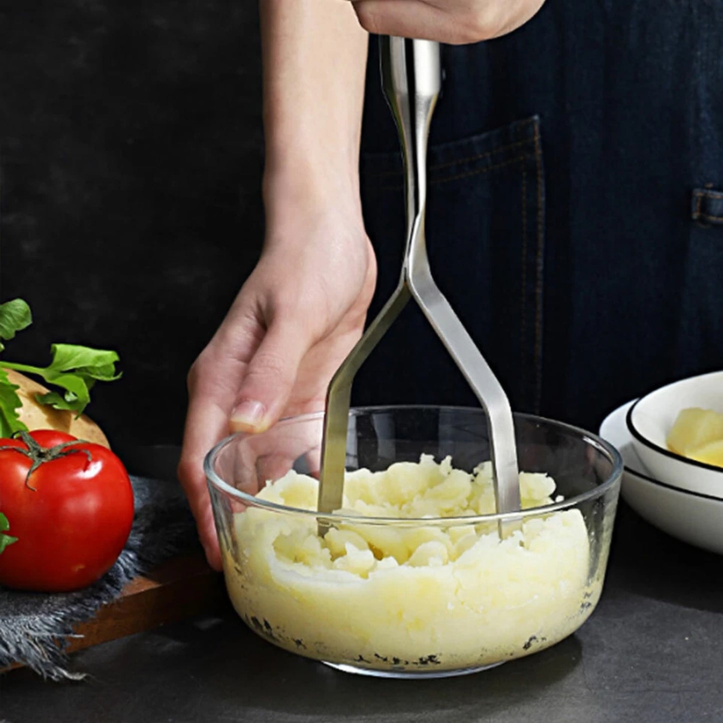Heavy Duty Stainless Steel Potato Masher Kitchen Tool