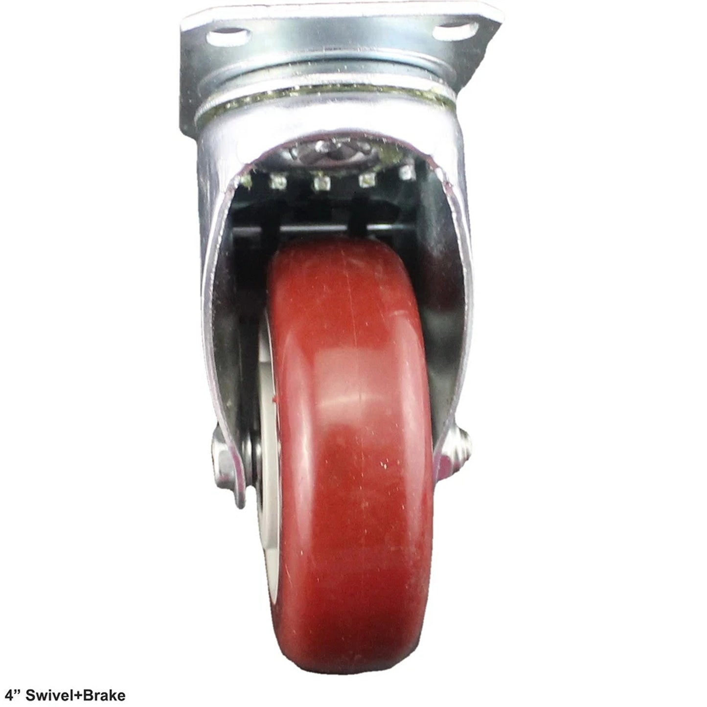 2 Pack Heavy Duty 4 Inch 100mm Swivel Caster Wheels With Brake 130kg