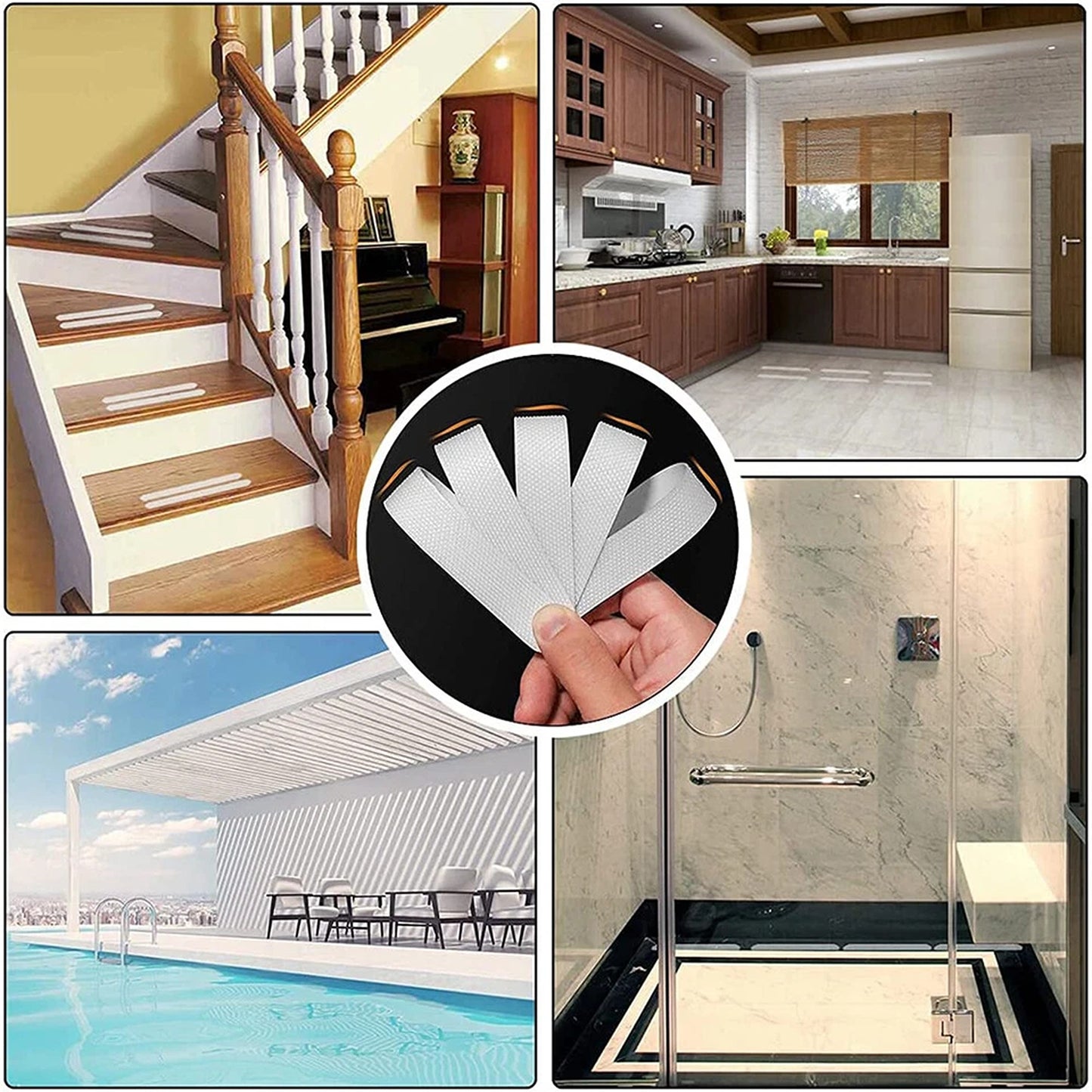 24 Piece Anti Slip Bath and Shower Safety Strips