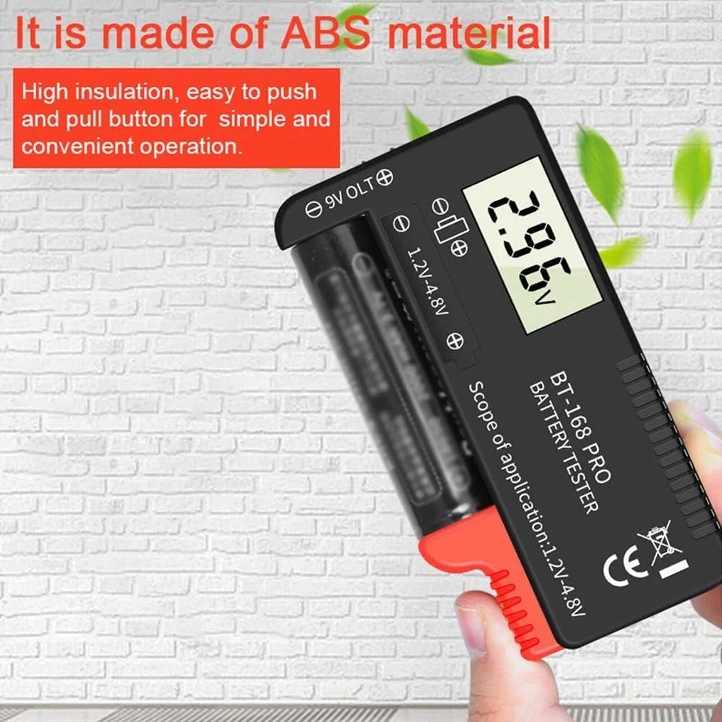 Universal Digital LCD Battery Tester For AA AAA C D 9V Button Cell