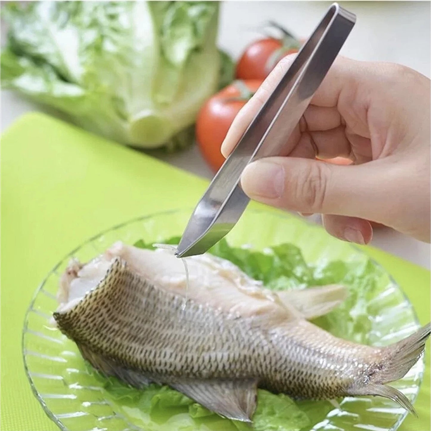 2 Piece Stainless Steel Fish Bone Remover Tweezers