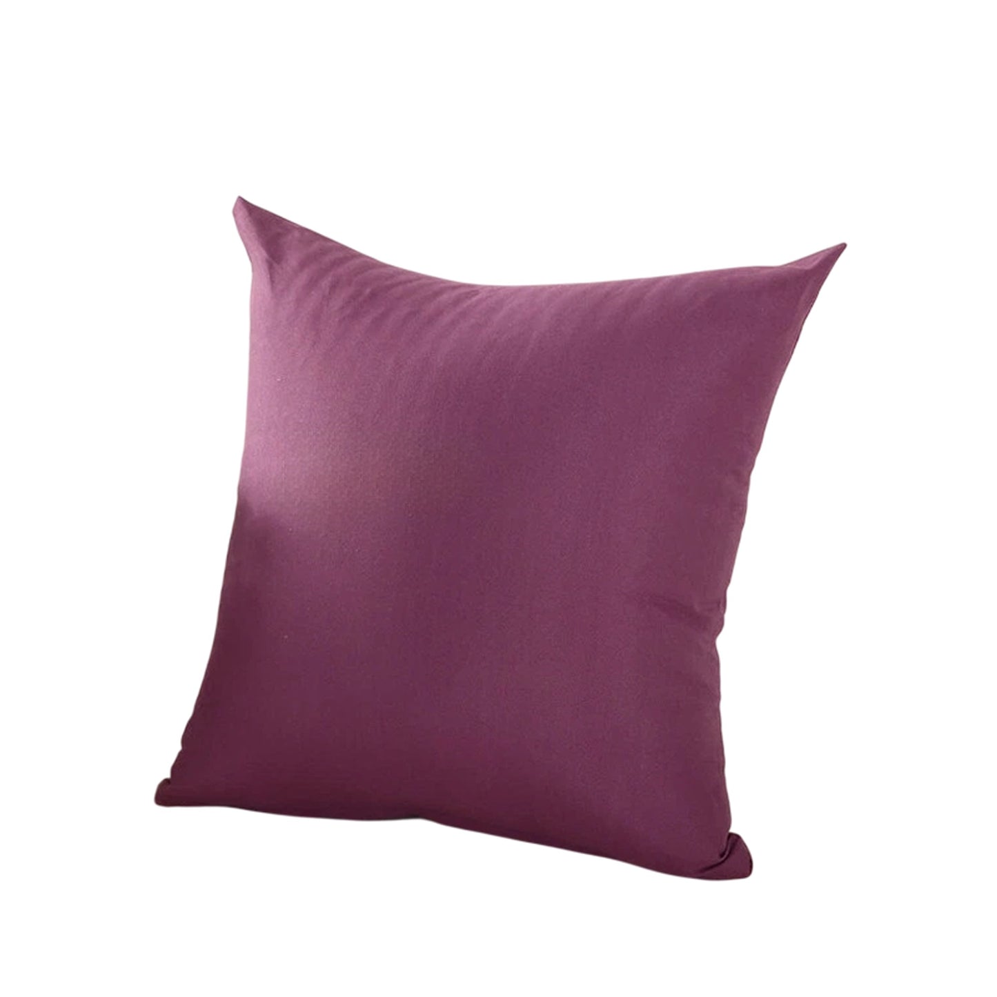 Dark Purple Minimalist Plain Cushion Cover Soft Decorative Pillow Case