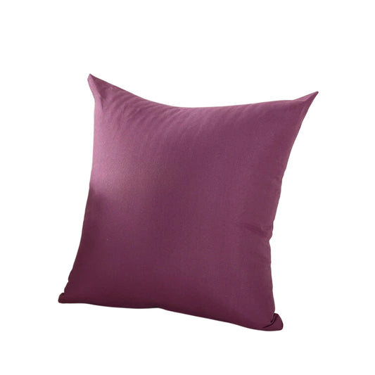 Dark Purple Minimalist Plain Cushion Cover Soft Decorative Pillow Case