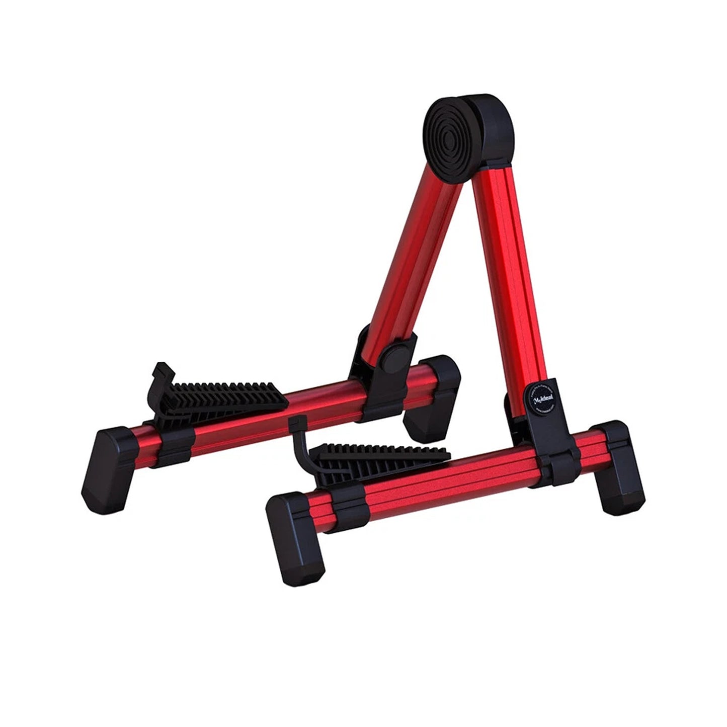 Red Folding Guitar Floor Stand for Electric Acoustic and Bass