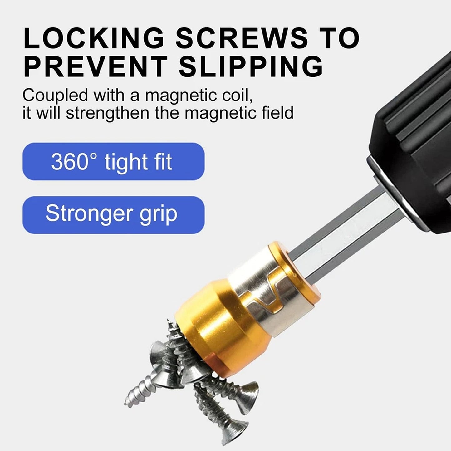 10 Piece Screwdriver Bit Magnetizer Ring Set