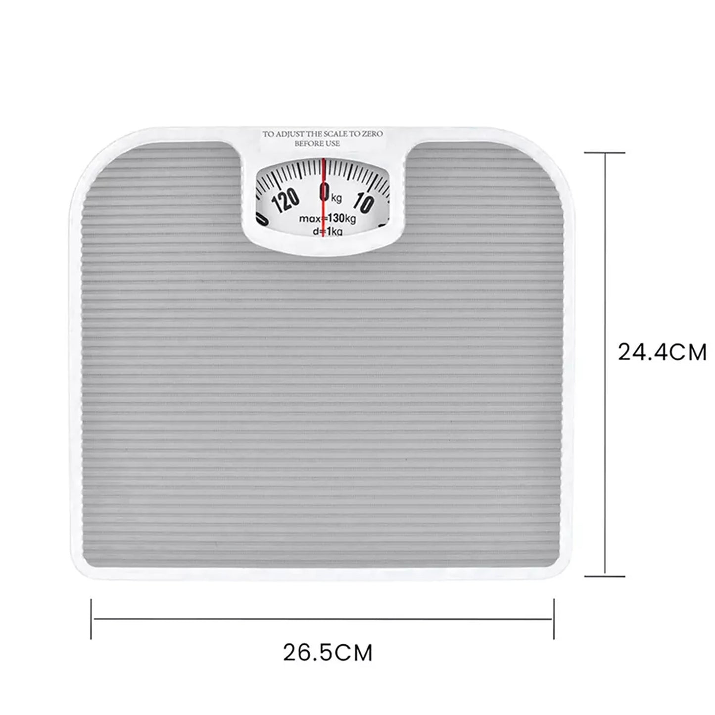 Mechanical Bathroom Scale Machine Weighing Scales Display 130kg Capacity