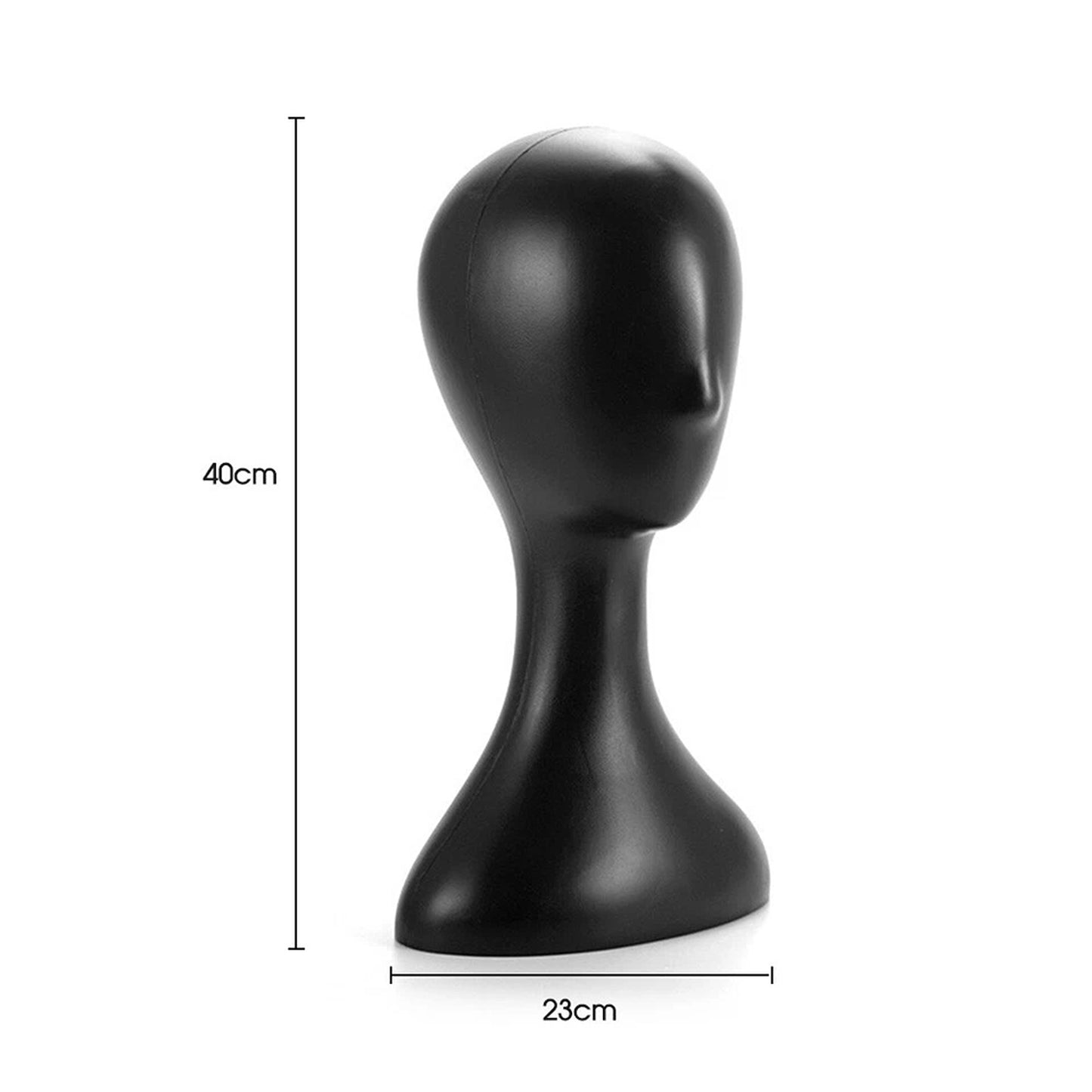 White Plastic Female Mannequin Head for Wig Hat and Scarf Display