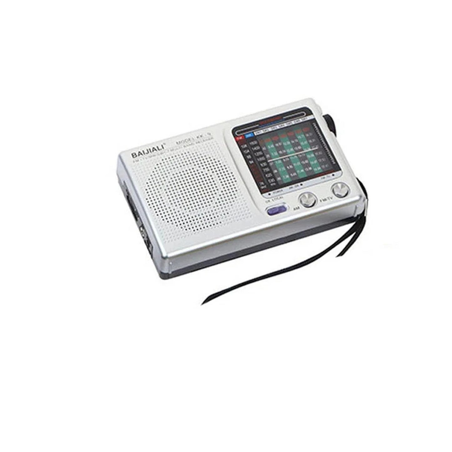 Silver Compact Emergency Radio for Home and Outdoor Activities