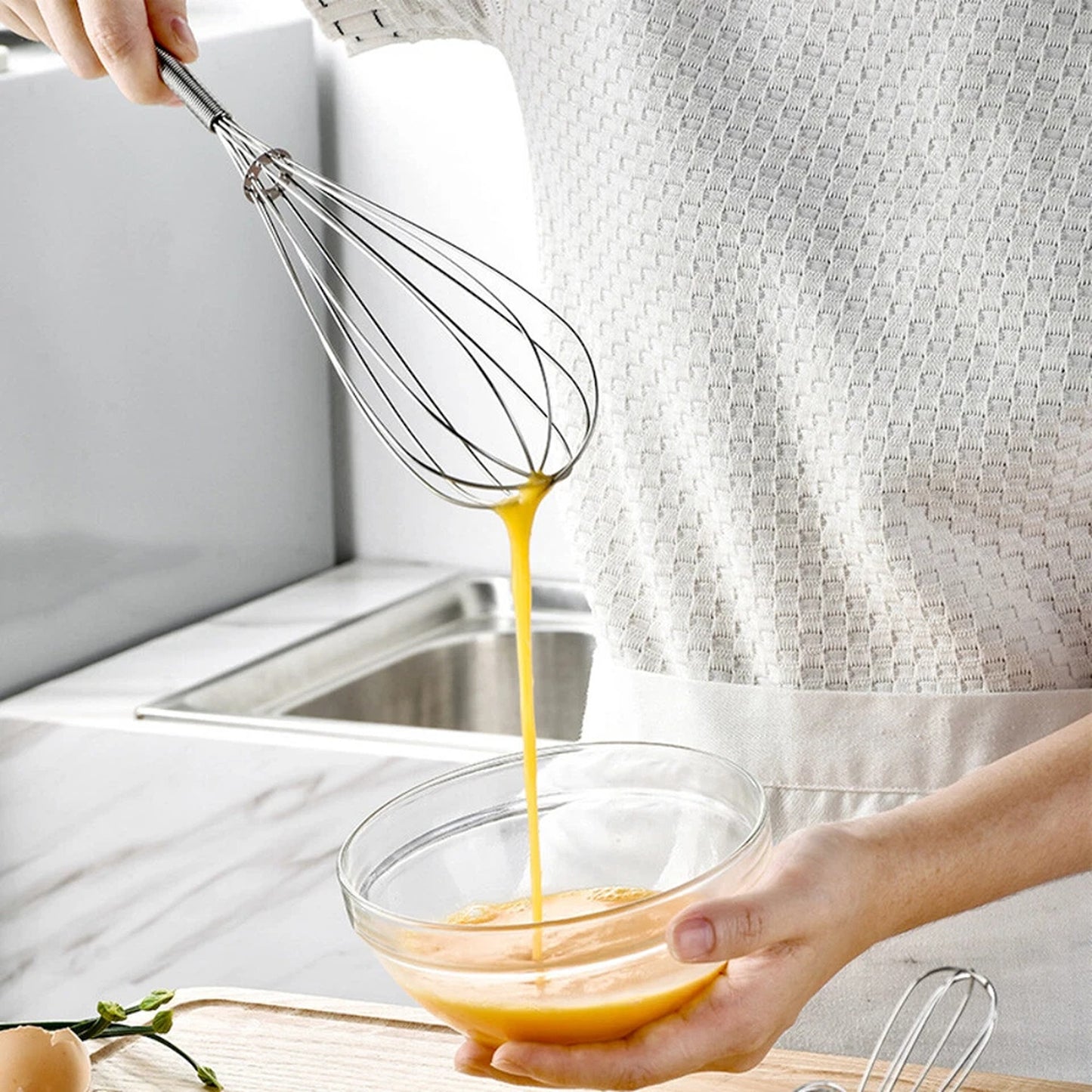3 Piece Stainless Steel Balloon Whisk Set for Baking and Cooking