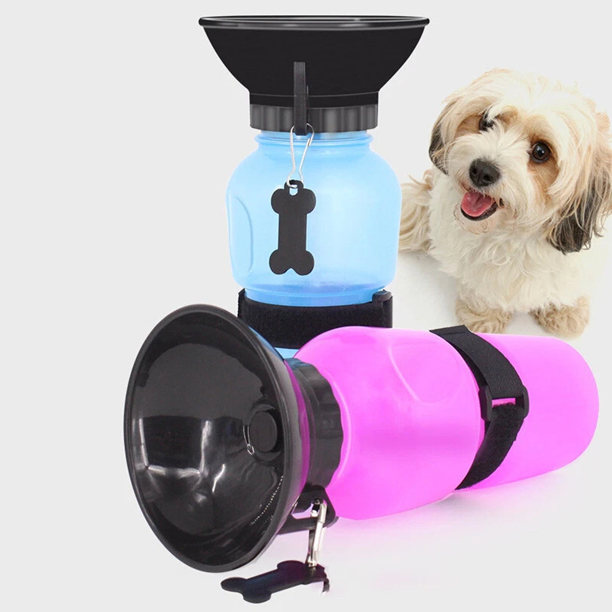 Portable Dog and Cat Water Bottle Detachable Travel Pet Feeder
