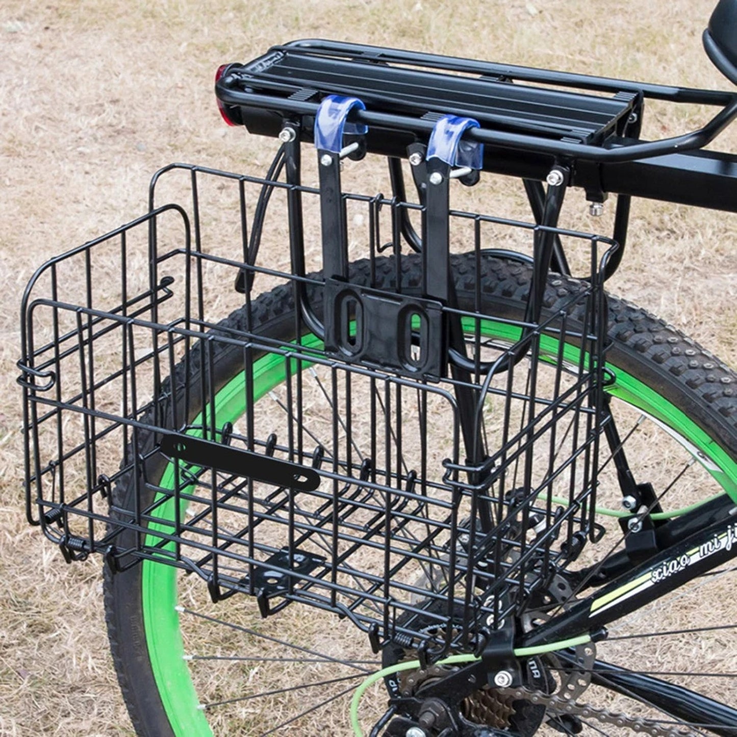 Foldable Bike Basket Portable Collapsible Bicycle Storage Basket Black