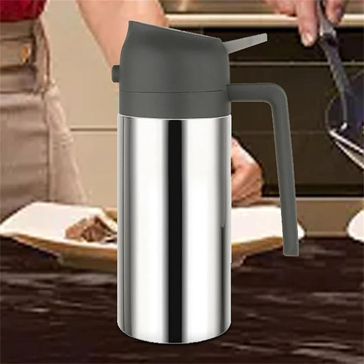 360ML Stainless Steel Cooking Oil Spray Bottle and Dispenser