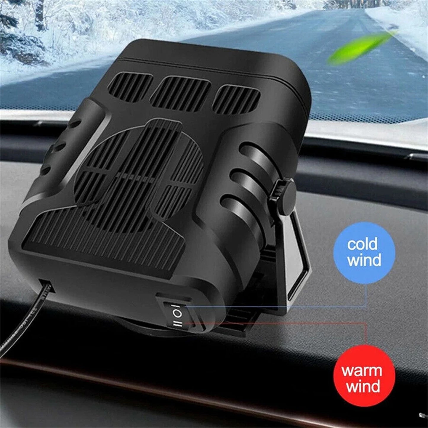 Portable 12V Car Heater Fan Ceramic Defroster Demister