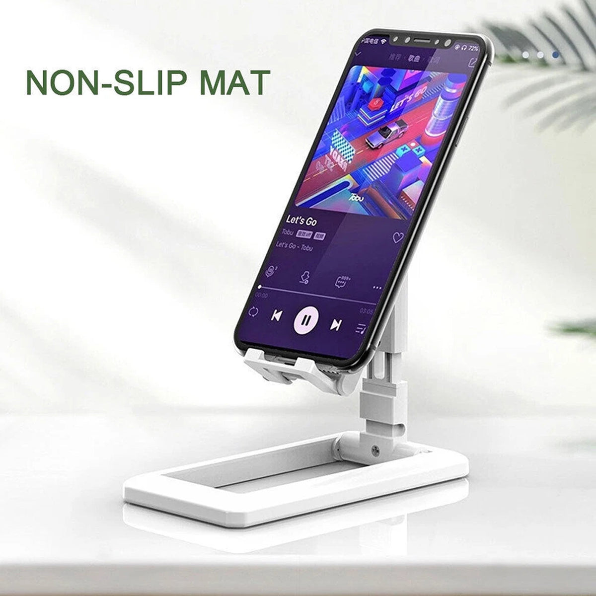 Universal Foldable Phone Stand Adjustable Desk Holder for Mobile Phones and Tablets