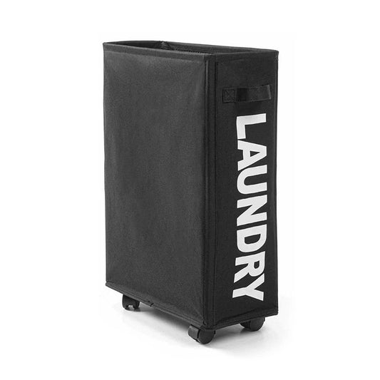 Black Foldable Laundry Hamper Basket with Storage Bag