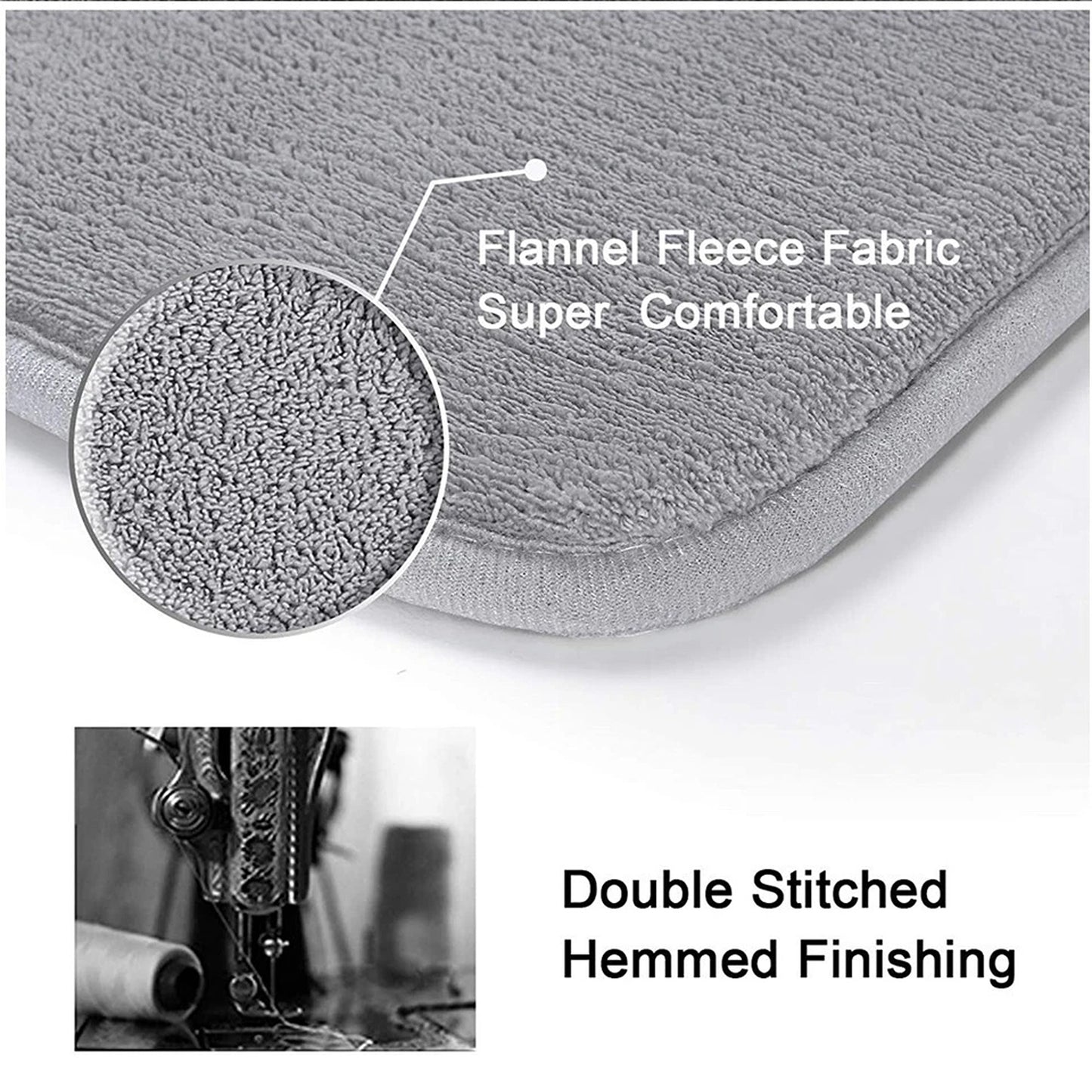 Memory Foam Bath Mat Set for Bathroom