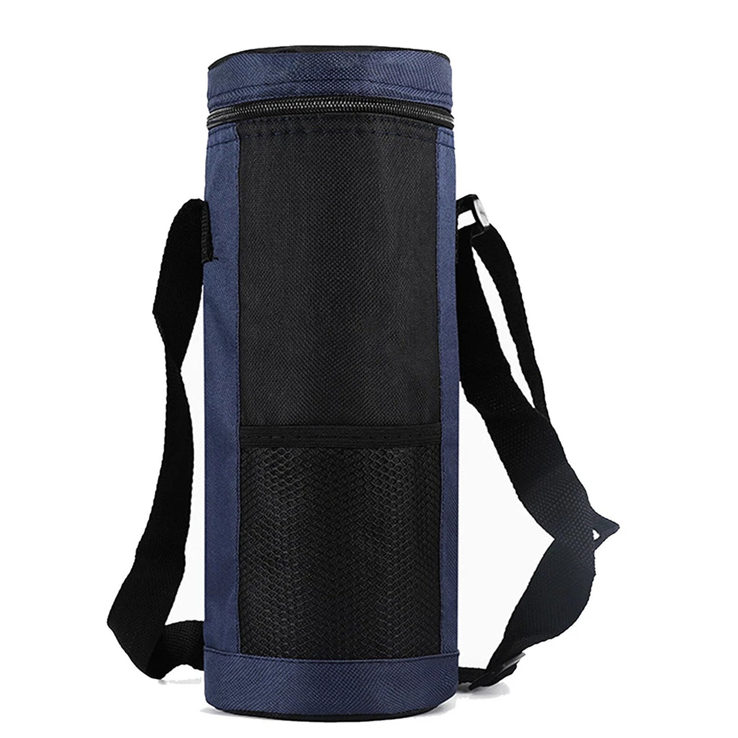 Navy Portable Wine Tote with Thermal Insulation