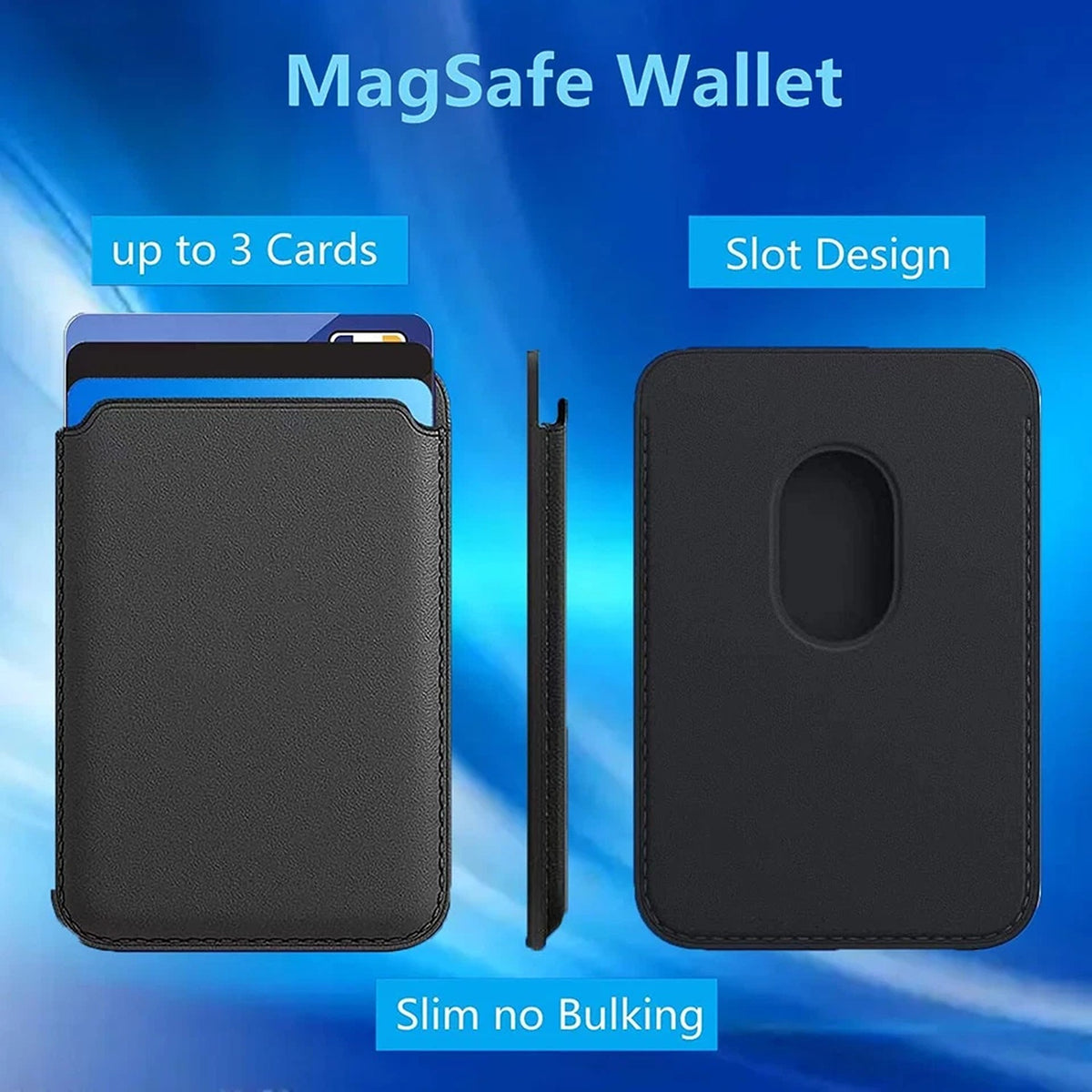 MagSafe Magnetic Leather Card Holder Wallet for iPhone 18 17 16 15 14 13 12 Pro Max