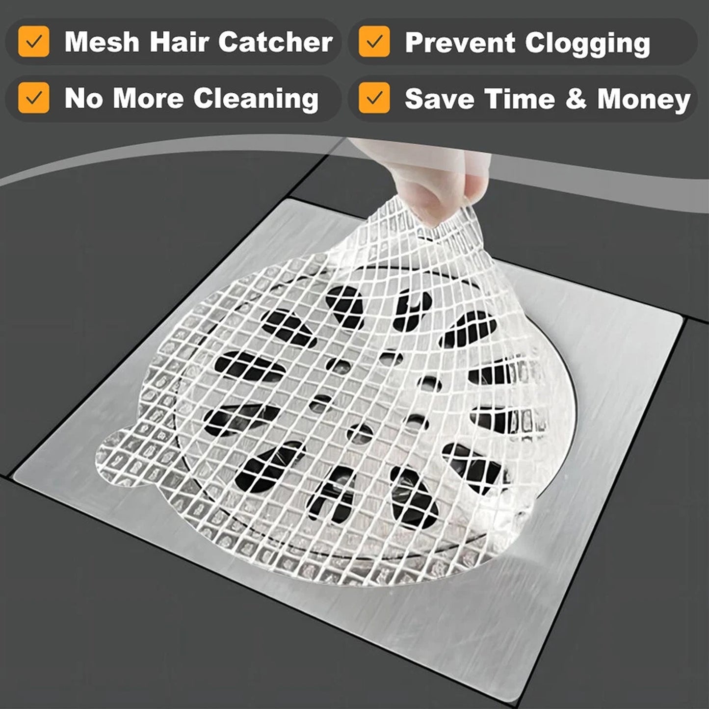 Drain Hair Catcher Covers for Bathroom Showers 30pcs