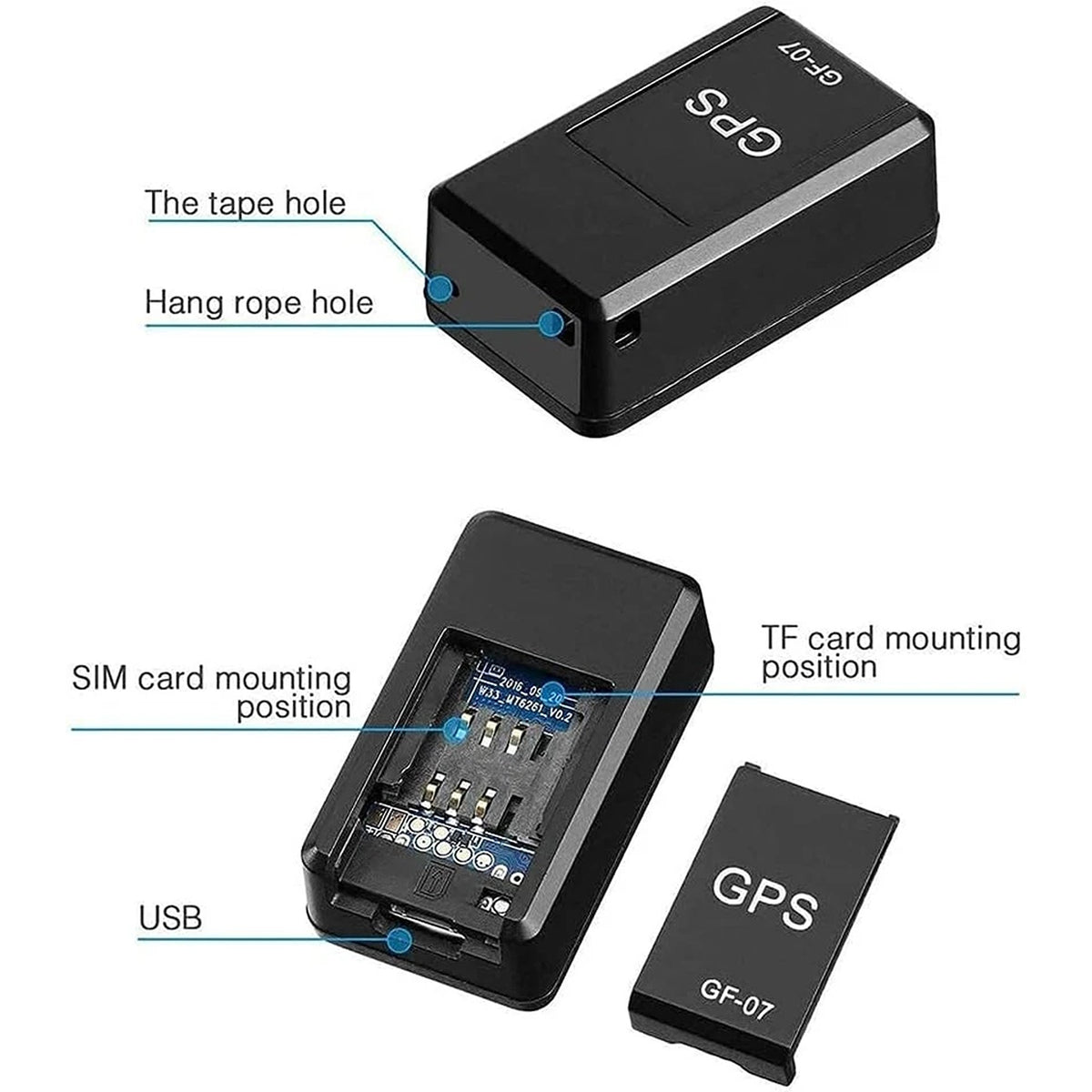 Mini GPS Tracker Magnetic Real Time Locator for Cars Kids and Dogs