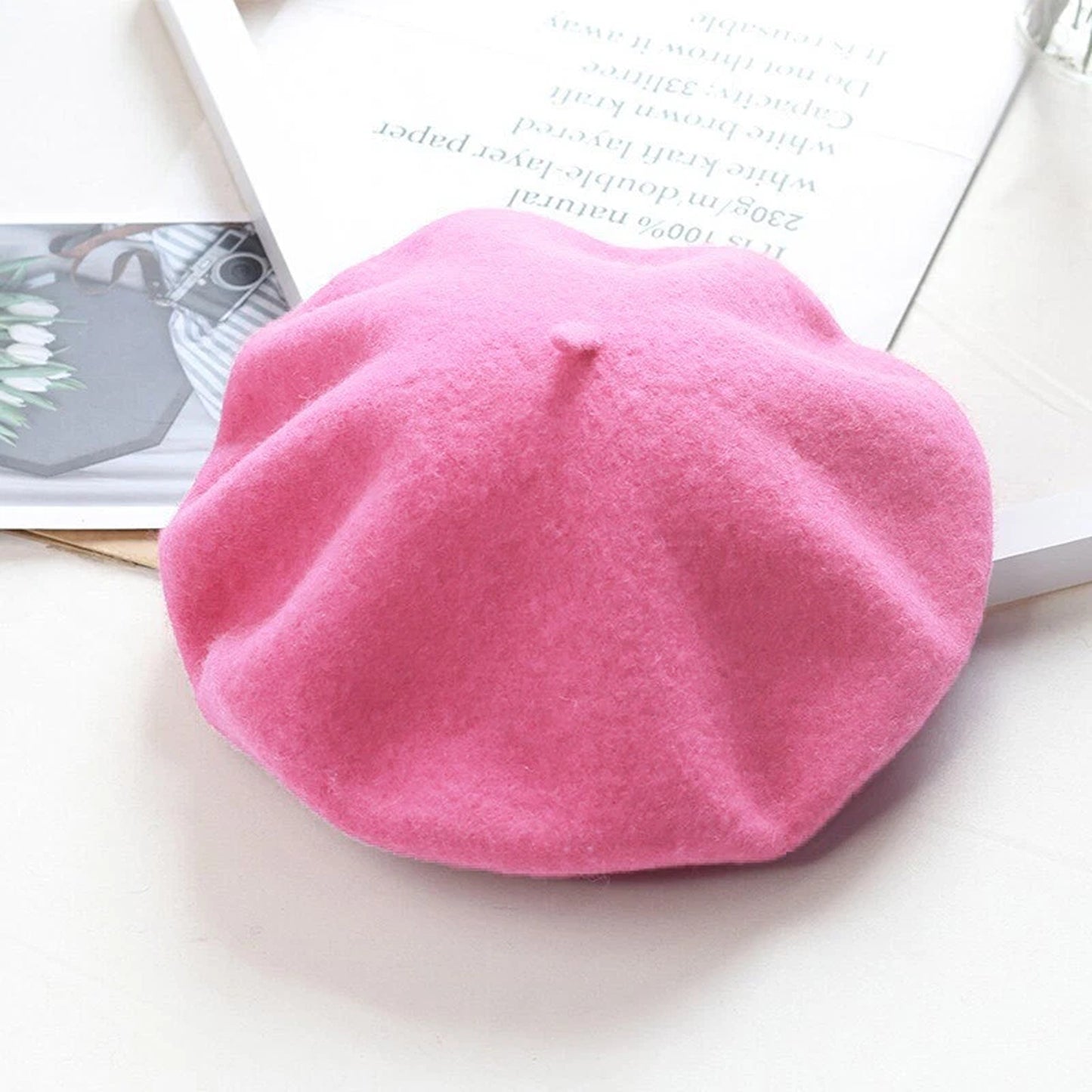 Womens Wool Beret Hat French Style Winter Cap
