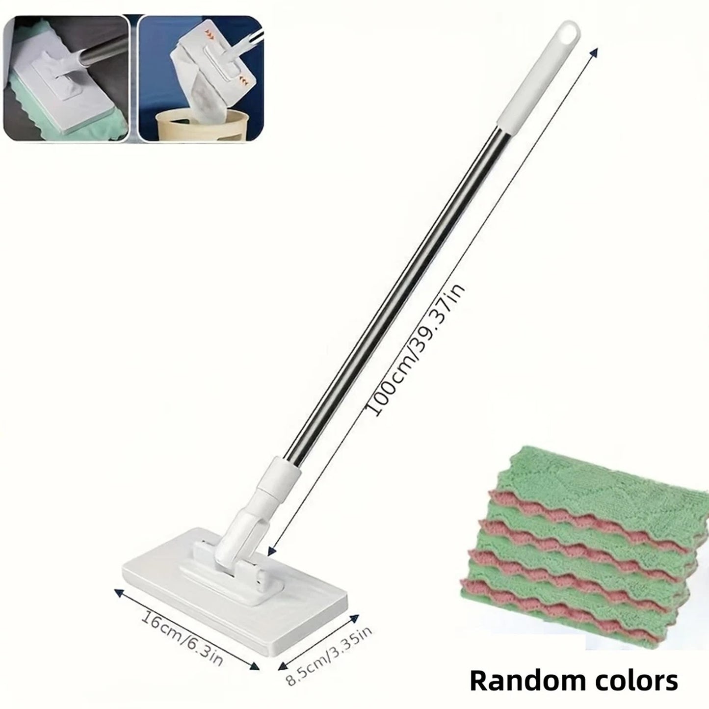 Hands Free Mini Mop with Automatic Cloth Changing