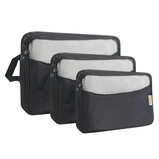 3x Bags Organiser Suitcases Packing Cubes Travel Storage Luggage