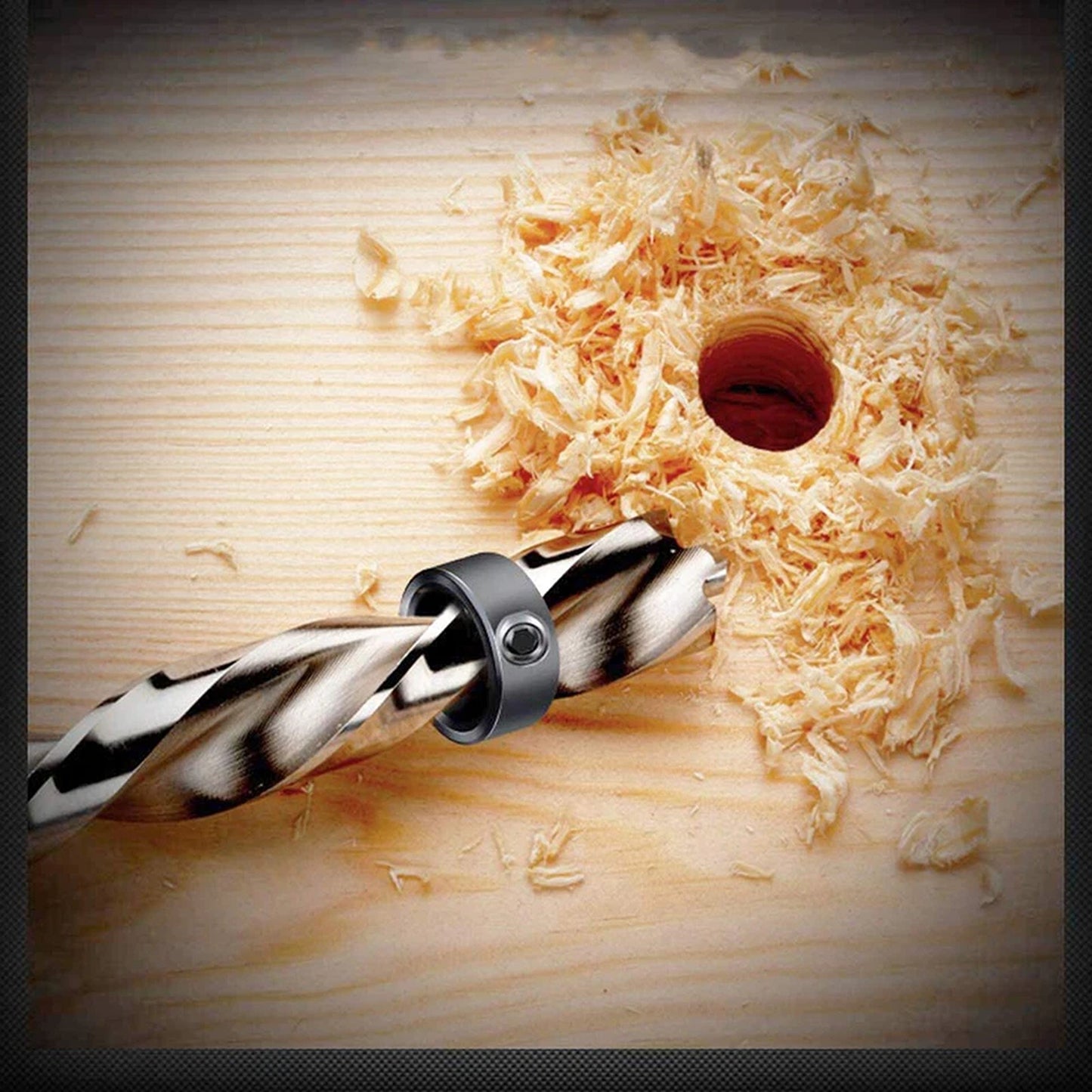 9 Piece Drill Bit Stop Collar Set with Positioning Rings