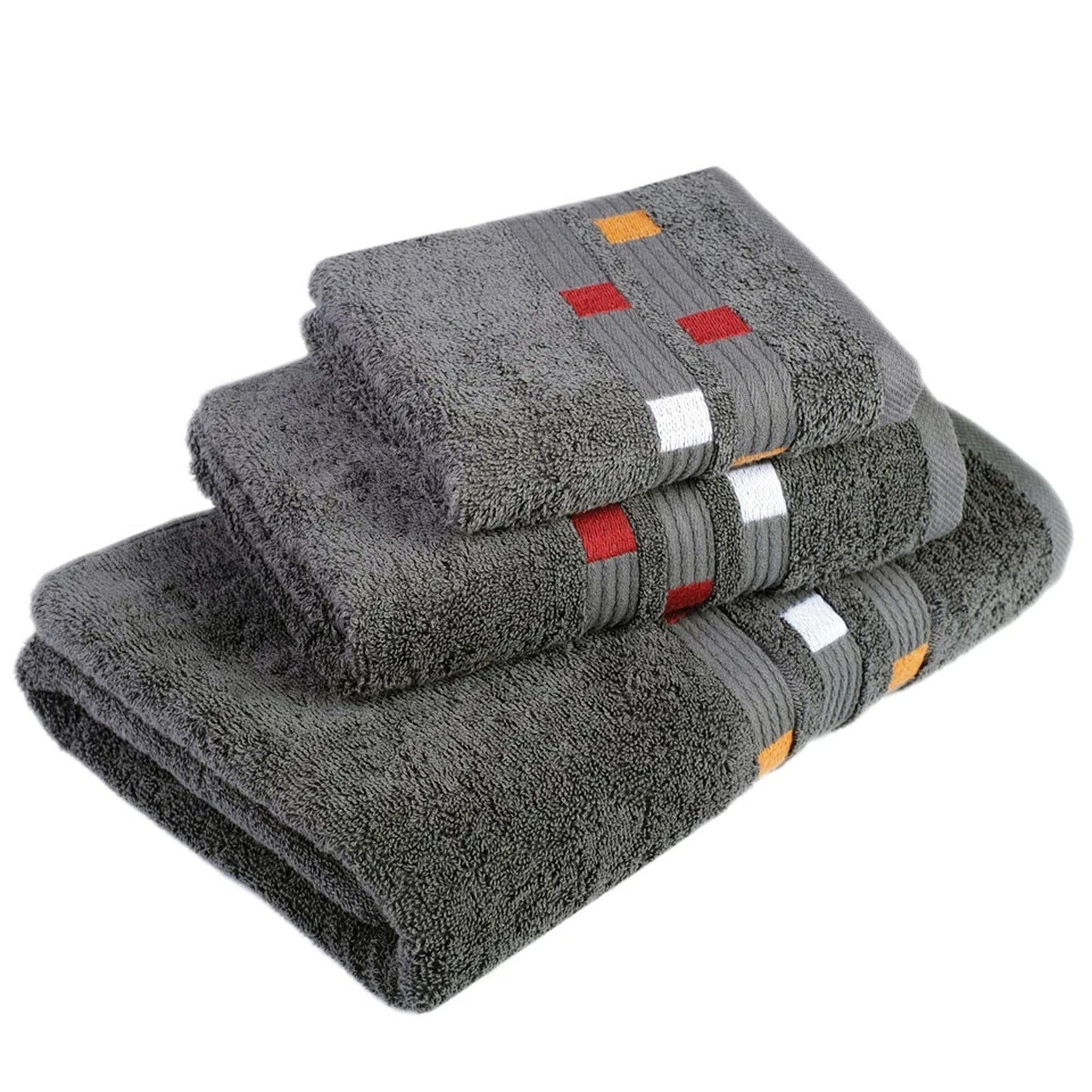 Charcoal Soft and Absorbent Luxury Cotton Towel Set 550 GSM