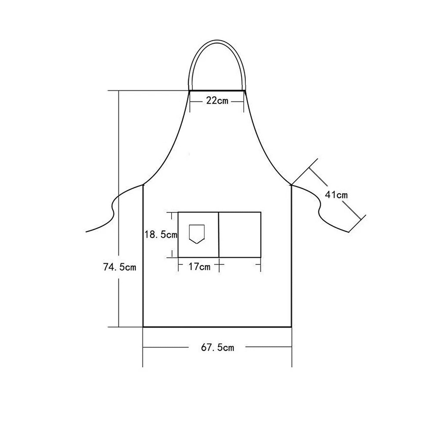 Black Canvas Chef Apron Waterproof Washable Kitchen Apron