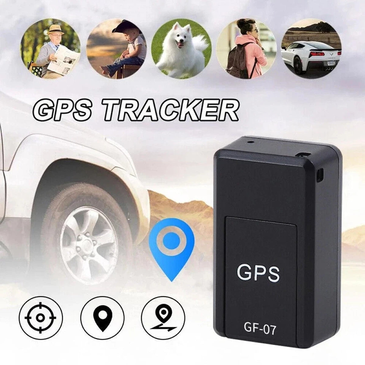 Mini GPS Tracker Magnetic Real Time Locator for Cars Kids and Dogs
