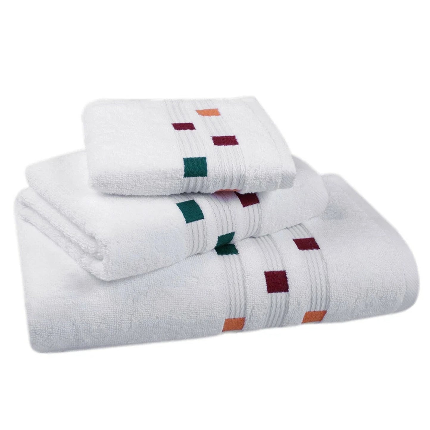 White Soft and Absorbent Luxury Cotton Towel Set 550 GSM