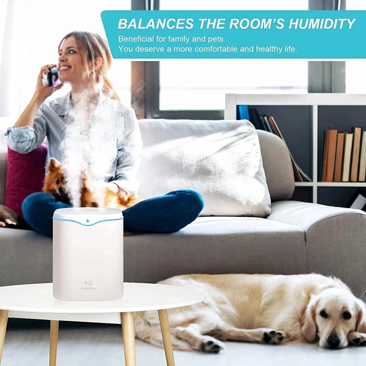 2L Ultrasonic Cool Mist Air Humidifier Aroma Diffuser for Home Bedroom