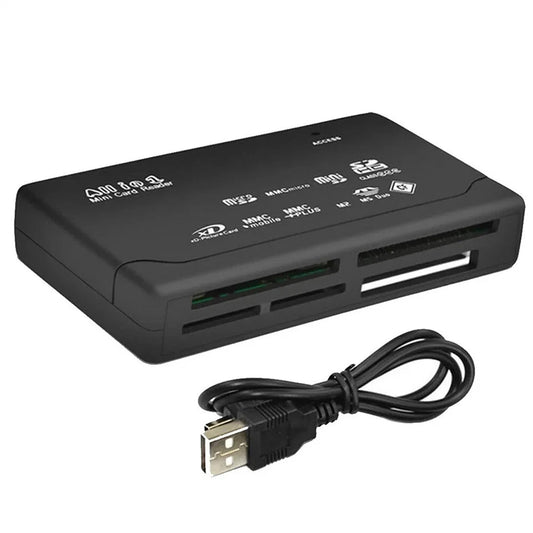 Multi Card Reader All in One Aluminium USB SD SDHC SDXC Micro SD Memory Stick M2