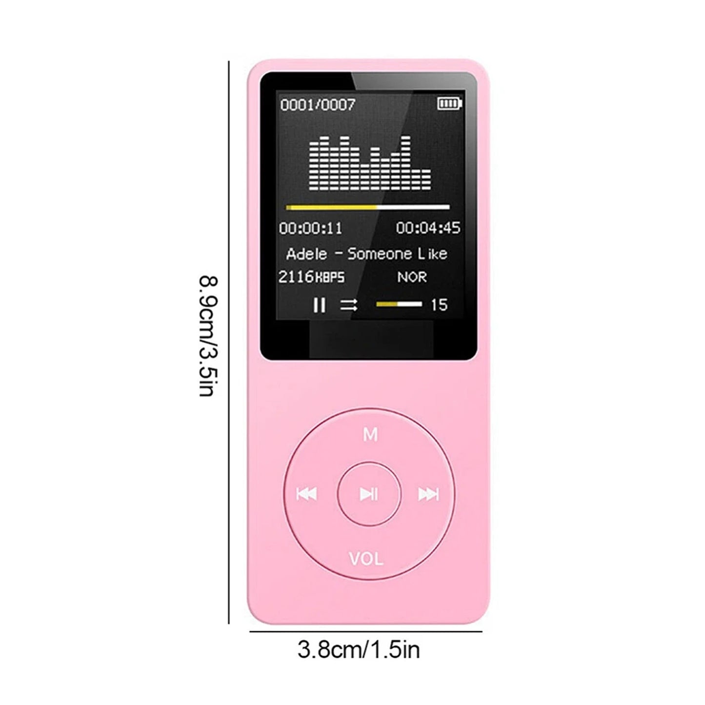 Portable MP3 Music Player with Screen - Green