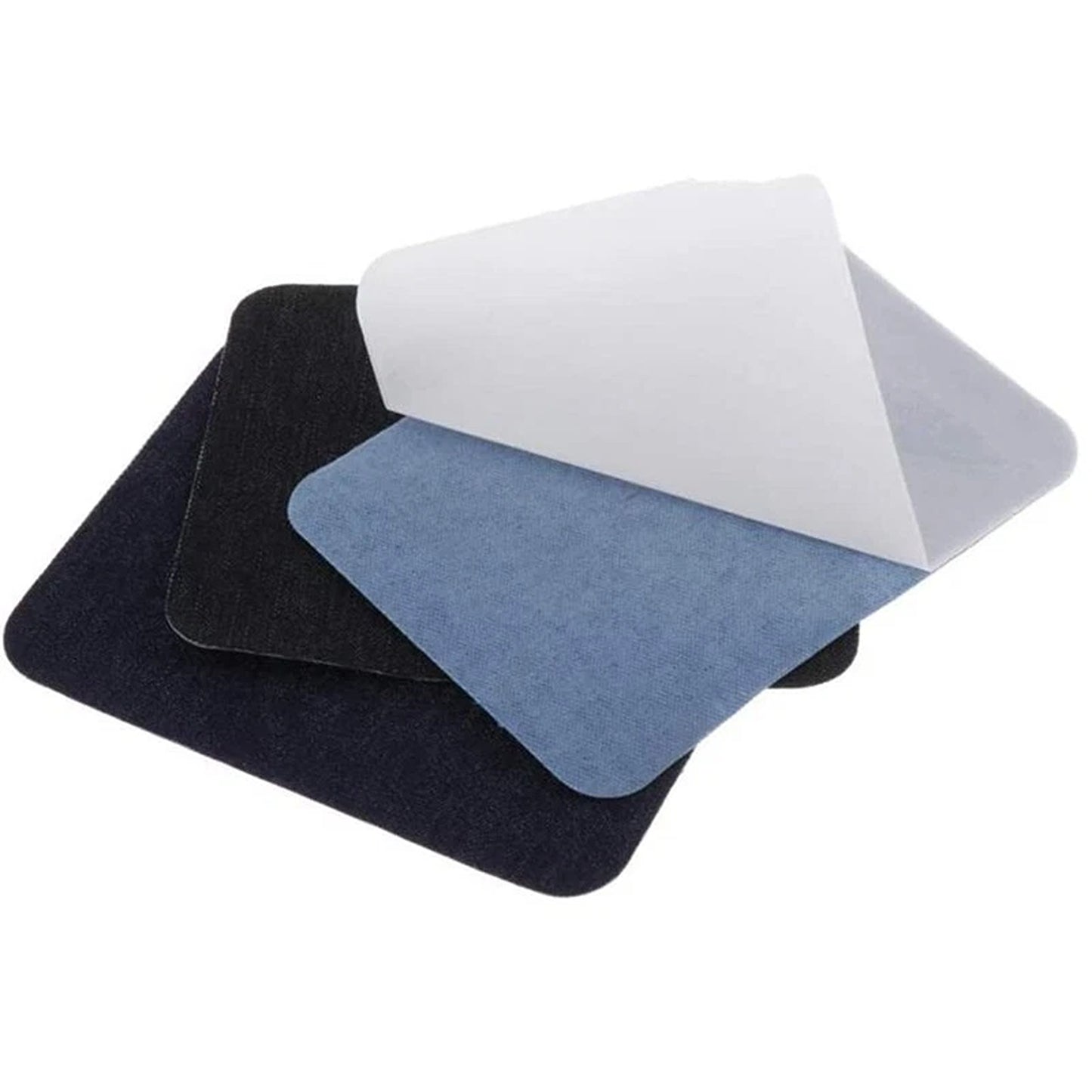 12 Piece Denim Fabric Iron On Mending Patch Kit
