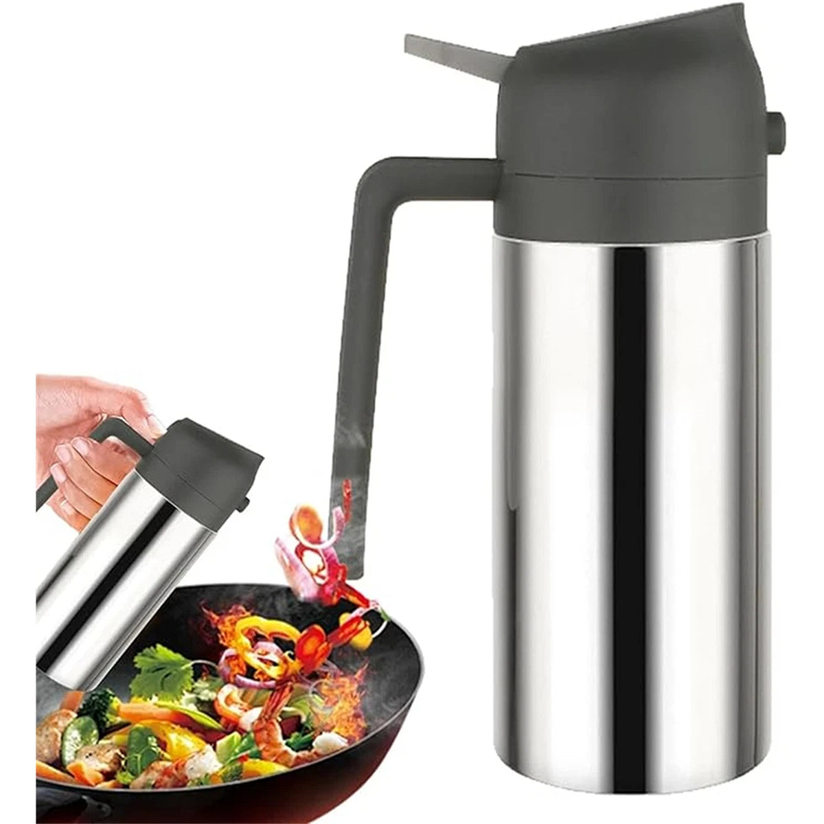360ML Stainless Steel Cooking Oil Spray Bottle and Dispenser