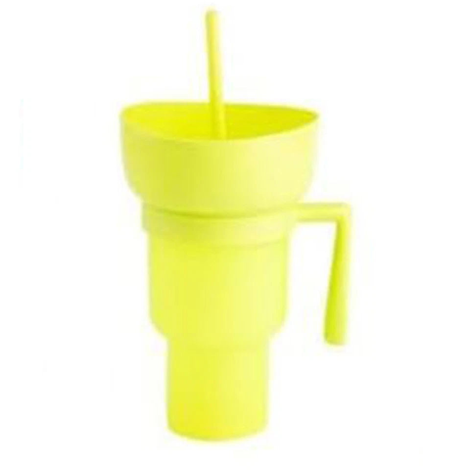 Yellow 1000ml Stadium Tumbler with Snack Cup