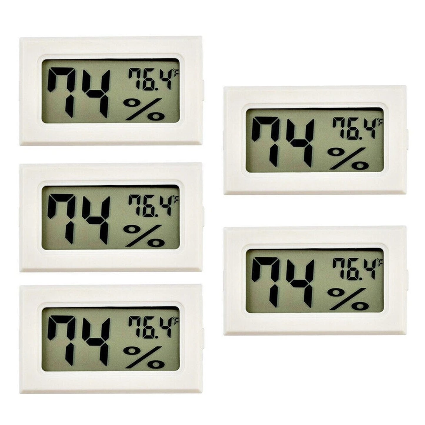 White Mini LCD Thermometer Hygrometer Indoor Temperature Humidity Gauge Hygrometer Indoor Temperature Humidity Gauge