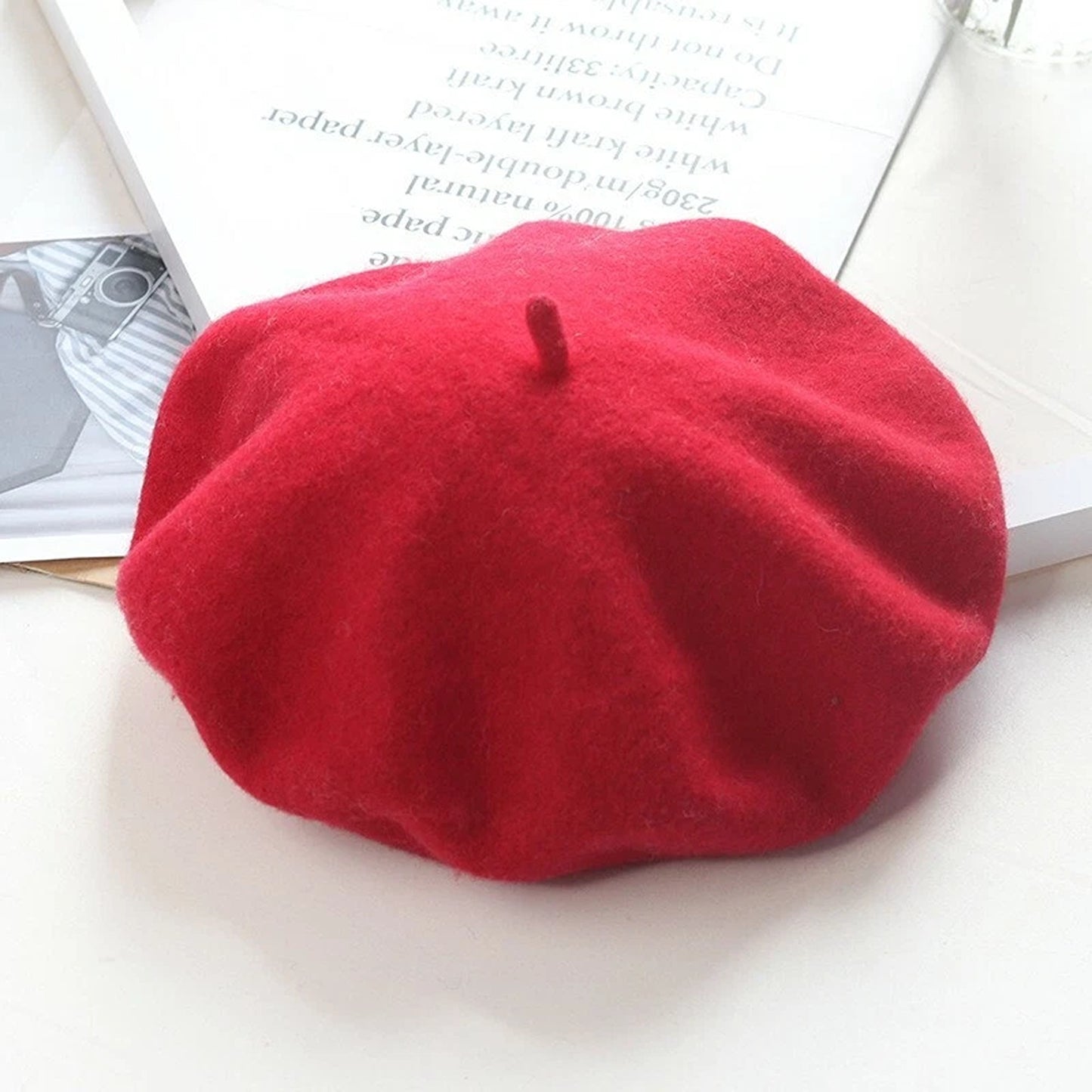 Womens Wool Beret Hat French Style Winter Cap